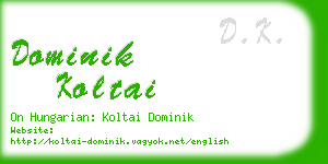 dominik koltai business card